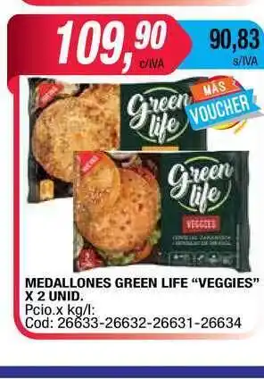 Maxiconsumo Green Life Medallones "Veggies" x 2 unid oferta