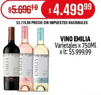 Makro Emilia vino varietales oferta