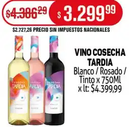 Makro Vino cosecha tardia blanco/rosado/ tinto oferta
