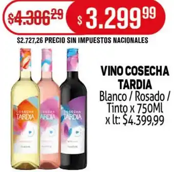 Makro Vino cosecha tardia blanco/rosado/ tinto oferta