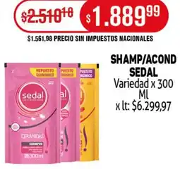 Makro Sedal shamp/acond variedad oferta