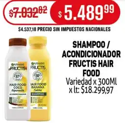 Makro Fructis hair food shampoo / acondicionador variedad oferta