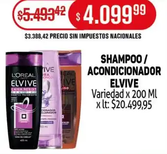 Makro Elvive shampoo / acondicionador variedad oferta