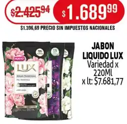 Makro Lux jabon liquido variedad oferta