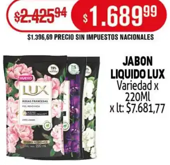Makro Lux jabon liquido variedad oferta
