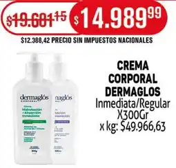 Makro Dermaglós crema corporal inmediata/regular oferta