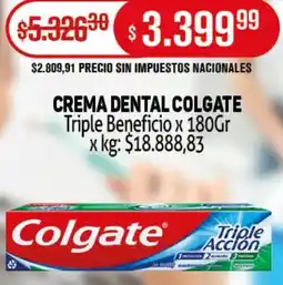Makro Colgate crema dental triple beneficio oferta