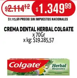Makro Colgate crema dental herbal oferta