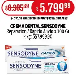 Makro Sensodyne crema dental reparacion/rapido alivio oferta