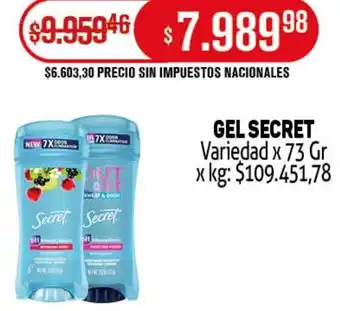 Makro Secret gel variedad oferta