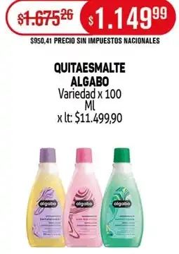 Makro Algabo quitaesmalte variedad oferta