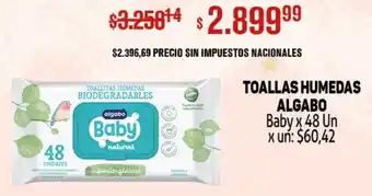 Makro Algabo toallas humedas baby oferta