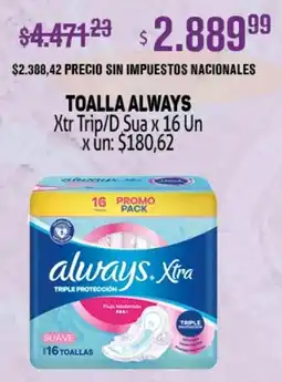 Makro Always toalla xtr trip/d sua oferta