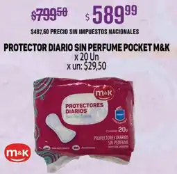 Makro M&K protectores diarios sin perfume pocket oferta
