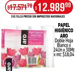 Makro Higiénico papel aro doble hoja blanco oferta