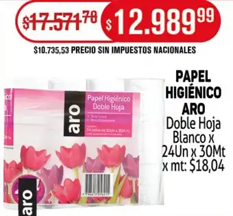 Makro Higiénico papel aro doble hoja blanco oferta