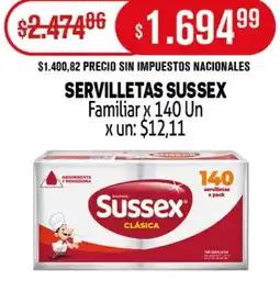 Makro Sussex servilletas familiar oferta
