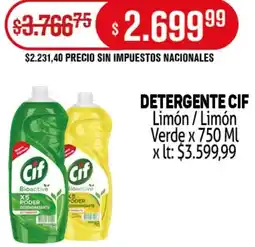 Makro Cif detergente limón / limón verde oferta