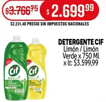 Makro Cif detergente limón / limón verde oferta