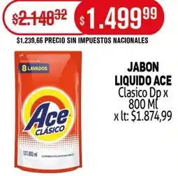 Makro Ace jabon liquido clasico dp oferta