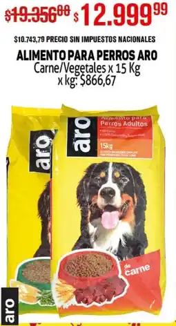 Makro Aro alimento para perros carne/vegetales oferta