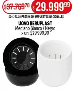 Makro Uovo beruplast mediano blanco/negro oferta