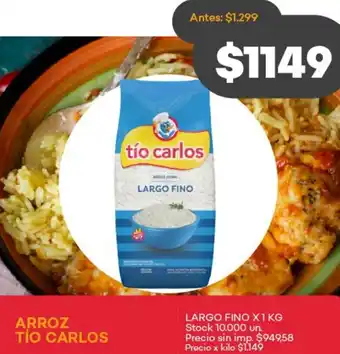 Supermercados Tadicor Tío carlos arroz oferta