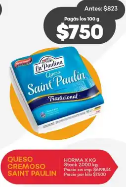 Supermercados Tadicor La paulina saint paulinqueso cremoso oferta