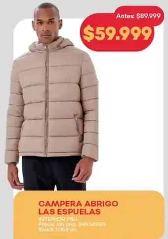 Supermercados Tadicor Las espuelas campera abrigo oferta