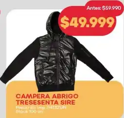 Supermercados Tadicor Campera abrigo tresesenta sire oferta