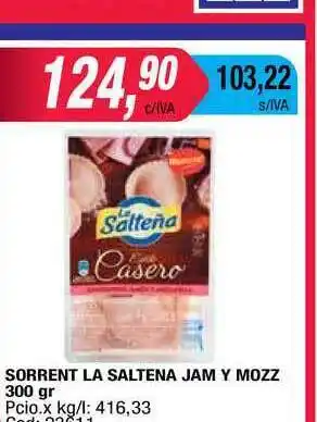 Maxiconsumo Sorrent La Saltena Jam Y Mozz 300gr oferta