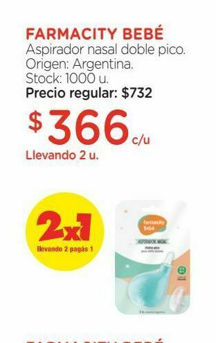 Farmacity Aspirador nasal farmacity bebé doble pico oferta