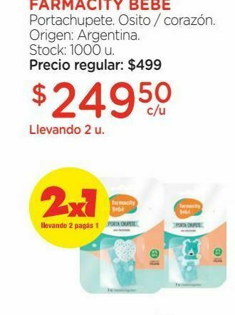Farmacity Porta chupete farmacity bebé osito oferta