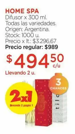 Farmacity Home spa difusor home spa fresh wind x 300 ml oferta