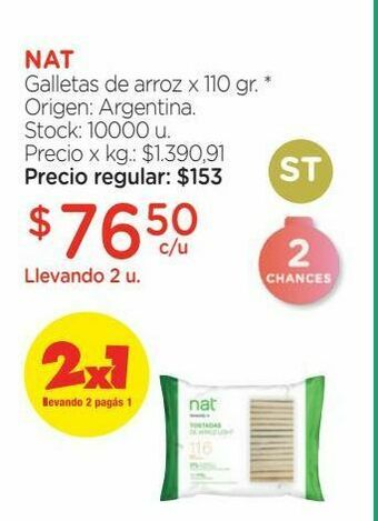 Farmacity Tostadas de arroz nat x 110 g oferta