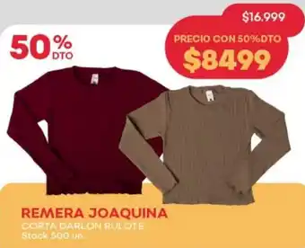 Supermercados Tadicor Remera joaquina corta darlon rulote oferta