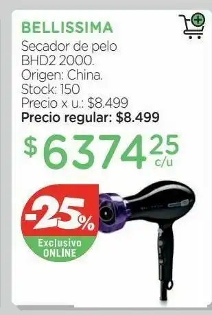 Farmacity Bellissima secador de pelo bellissima bhd2 2000 oferta