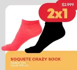 Supermercados Tadicor Soquete crazy sock dama 920 oferta