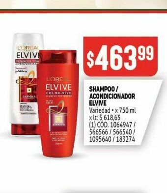 Makro Shampoo/ acondicionador elvive oferta