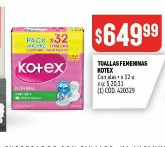 Makro Toallas femeninas kotex oferta