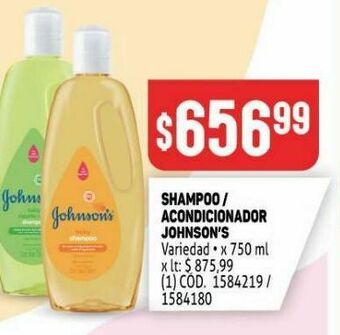 Makro Shampoo/ acondicionador johnson's oferta