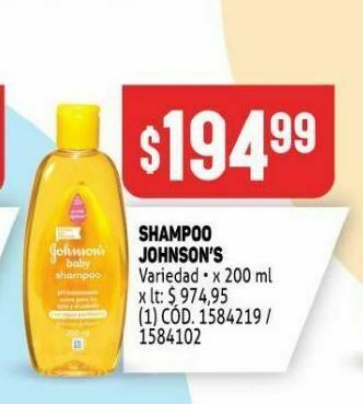 Makro Shampoo johnson's oferta