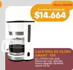 Supermercados Tadicor Smart-tek cafetera de filtro oferta