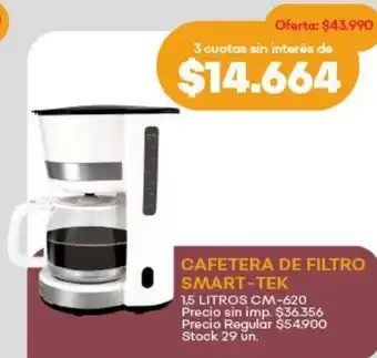 Supermercados Tadicor Smart-tek cafetera de filtro oferta
