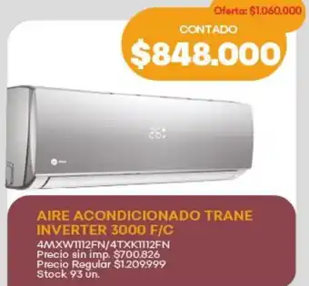 Supermercados Tadicor Aire acondicionado trane inverter 3000 f/c oferta