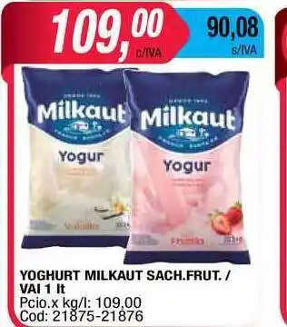 Maxiconsumo Milkaut Yoghurt Sach. Frut./Val 1lt oferta