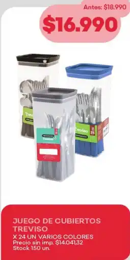 Supermercados Tadicor Treviso juego de cubiertos oferta