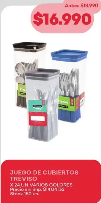 Supermercados Tadicor Treviso juego de cubiertos oferta