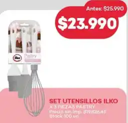 Supermercados Tadicor Ilko set utensillos oferta