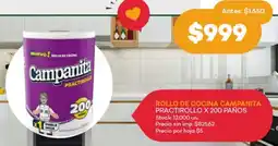 Supermercados Tadicor Campanita rollo de cocina practirollo oferta